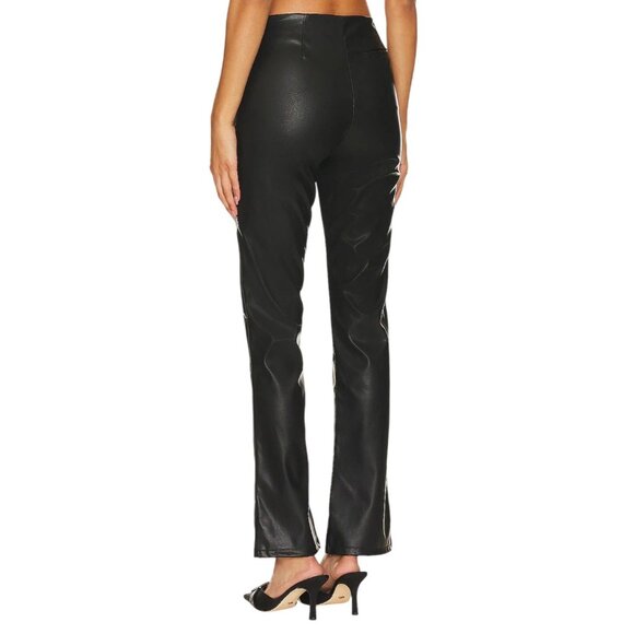 superdown Kaitlyn Faux Leather Pant in Black X-Small New Womens Vegan Trousers - Picture 3 of 9